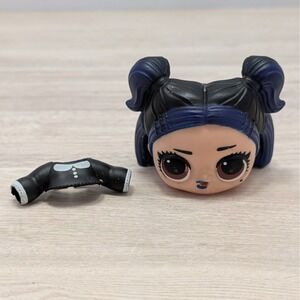 LOL Surprise Dusk Confetti Pop Doll Head Top Series 3 Wednesday Addams Parts